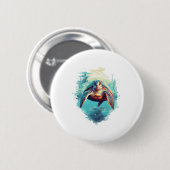 Serene Underwater Turtle Copy Copy Ronde Button 5,7 Cm (Voorkant /achterkant)