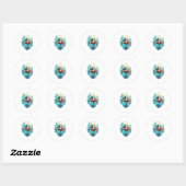 Serene Underwater Turtle Copy Copy Ronde Sticker (Vel)