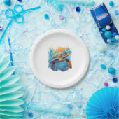 Serene Underwater Turtle Copy Papieren Bordje (Feest)