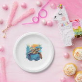 Serene Underwater Turtle Copy Papieren Bordje (Feest)