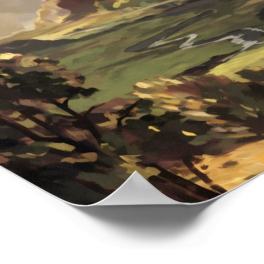 Serene Valley Landschap Poster (Hoek)