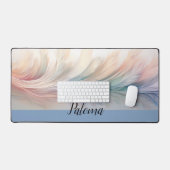 Serene vegen: pastel veer array bureaumat (Keyboard & Muis)