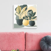 Serene vetplanten canvas afdruk (Insitu (Woonkamer))