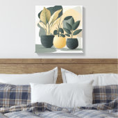 Serene vetplanten canvas afdruk (Insitu (Slaapkamer))