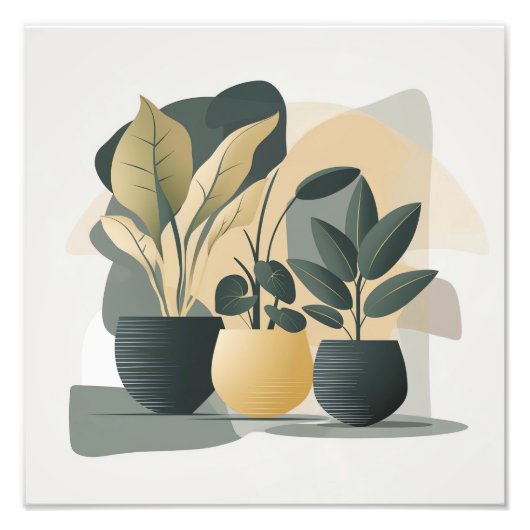 Serene vetplanten foto afdruk (Voorkant)