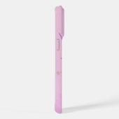 'Serene Violet Leaf' Minimalistische iPhone 15 Pro Hoesje (Rechterkant)