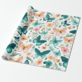 Serene Vlinder en Blossom Cadeaupapier