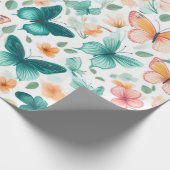 Serene Vlinder en Blossom Cadeaupapier (Hoek)