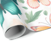 Serene Vlinder en Blossom Cadeaupapier (Rol Hoek)