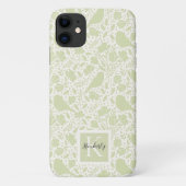 Serene Vogels & Bloemen Monogram Case-Mate iPhone Case (Achterkant)