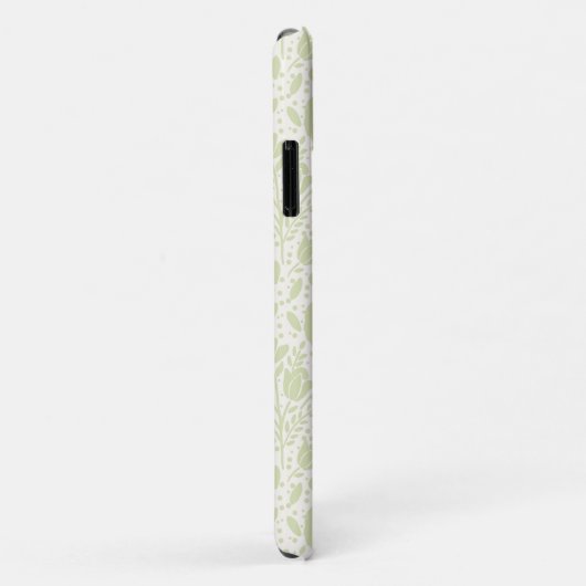 Serene vogels en bloemen gemonogrammeerd Case-Mate iPhone case (Achterkant/rechts)