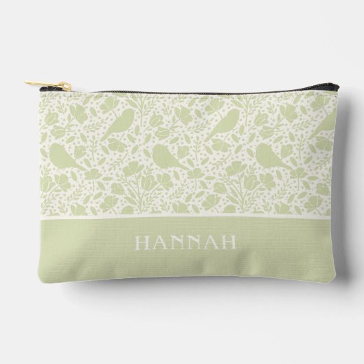 Serene vogels en bloemen gemonogrammeerd etui (Voorkant)