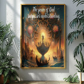 Serene Voyage: Boot drijft op water Poster