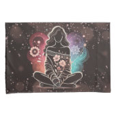 Serene vrouw in een kosmische bloemendroom kussensloop (Voorkant-Rechts)