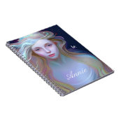 Serene Vrouw met Scheur in Haar Oog Gepersonalisee Notitieboek (Rechterzijde)