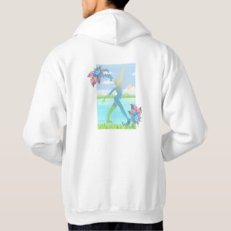 Serene Wandelpad Abstracte Danser Kunst Hoodie