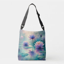 Serene Water Lelies Schoudertas, Crossbody Bag