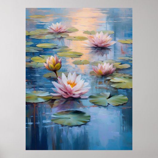 Serene Water Lily Pond Fine Art Poster (Voorkant)