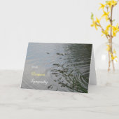 Serene Water met Dragonfly Sympathie Wenskaart Kaart (Gele Bloem)