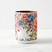 Serene Watercolor Bloem PD Twee-Tonen Mok (Midden)