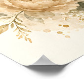 Serene Watercolor Bloemenkunst Poster (Hoek)