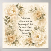 Serene Watercolor Bloemenkunst Poster (Voorkant)