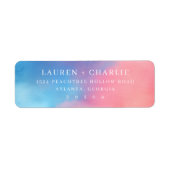 Serene Watercolor Gradient Etiket (Voorkant)
