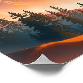 Serene Watercolor Mountain Landscape Wall Art Poster (Hoek)