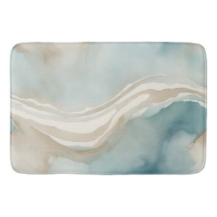 Serene Watercolor Wash met luchtblauw Badmat