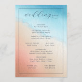 Serene Watercolor Wedding Ceremony Programmakaart (Achterkant)