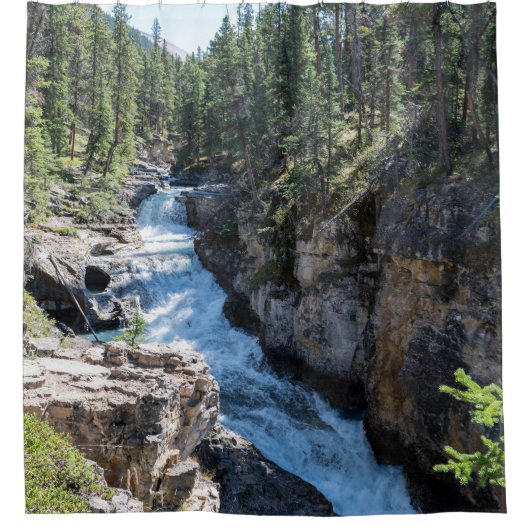 Serene Waterfall, Canadese Stanley Herfsten Douchegordijn (Voorkant)