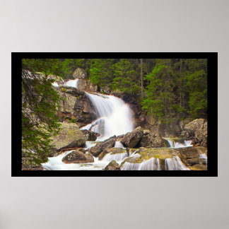Serene Waterfall Poster - High Tatras Slowakije