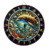 Serene Waters Dolfijn Dartboard Design Dartbord (Voorkant)