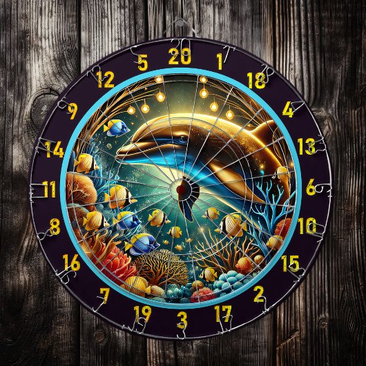 Serene Waters Dolfijn Dartboard Design Dartbord