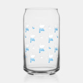 Serene Waters - Speels Swan Lake Pattern Design Blikvorm Glas (Voorkant)