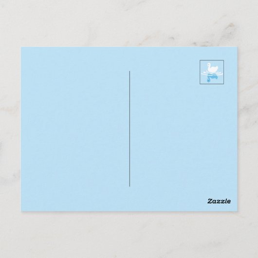 Serene Waters - Speels Swan Lake Pattern Design Briefkaart (Achterkant)