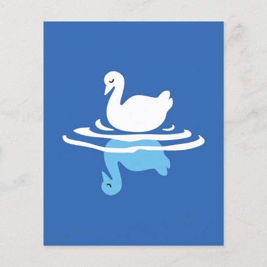 Serene Waters - Speels Swan Lake Pattern Design Flyer (Achterkant)