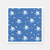 Serene Waters - Speels Swan Lake Pattern Design Servet (Voorkant)