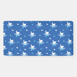 Serene Waters - Speels Swan Lake Pattern Design Spandoek