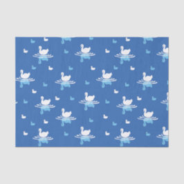 Serene Waters - Speels Swan Lake Pattern Design Tissuepapier