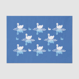 Serene Waters - Speels Swan Lake Pattern Design Tissuepapier