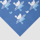 Serene Waters - Speels Swan Lake Pattern Design Tissuepapier (Detail)