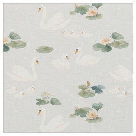 Serene Waters swan mama baby family love Stof