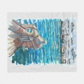 Serene Waterscape in San Juan de Ulua, Veracruz Fleece Deken (Voorkant (Horizontaal))