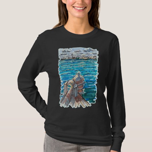 Serene Waterscape in San Juan de Ulua, Veracruz T-shirt (Voorkant)