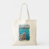 Serene Waterscape in San Juan de Ulua, Veracruz Tote Bag (Achterkant)