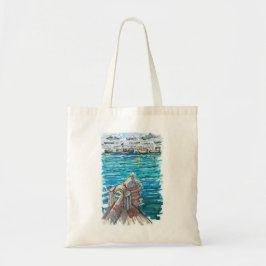 Serene Waterscape in San Juan de Ulua, Veracruz Tote Bag