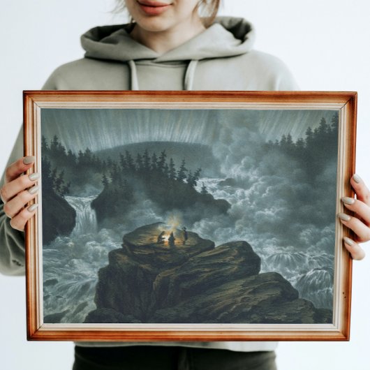 Serene  waterval Carl Svante Hallbeck Poster