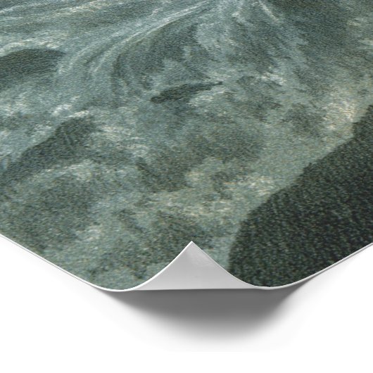 Serene  waterval Carl Svante Hallbeck Poster (Hoek)