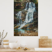 Serene waterval in de natuur poster (Keuken)